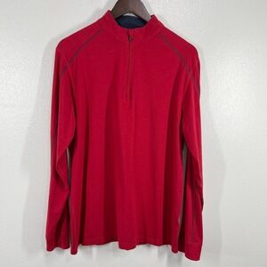 Tasc‎ Performance Quarter Zip Pullover Bamboo Organic Cotton Top Athletic Medium